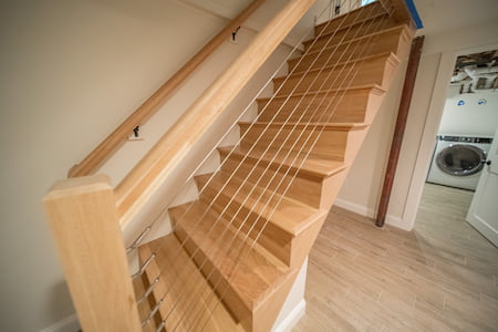 Stairs and railings sanding project