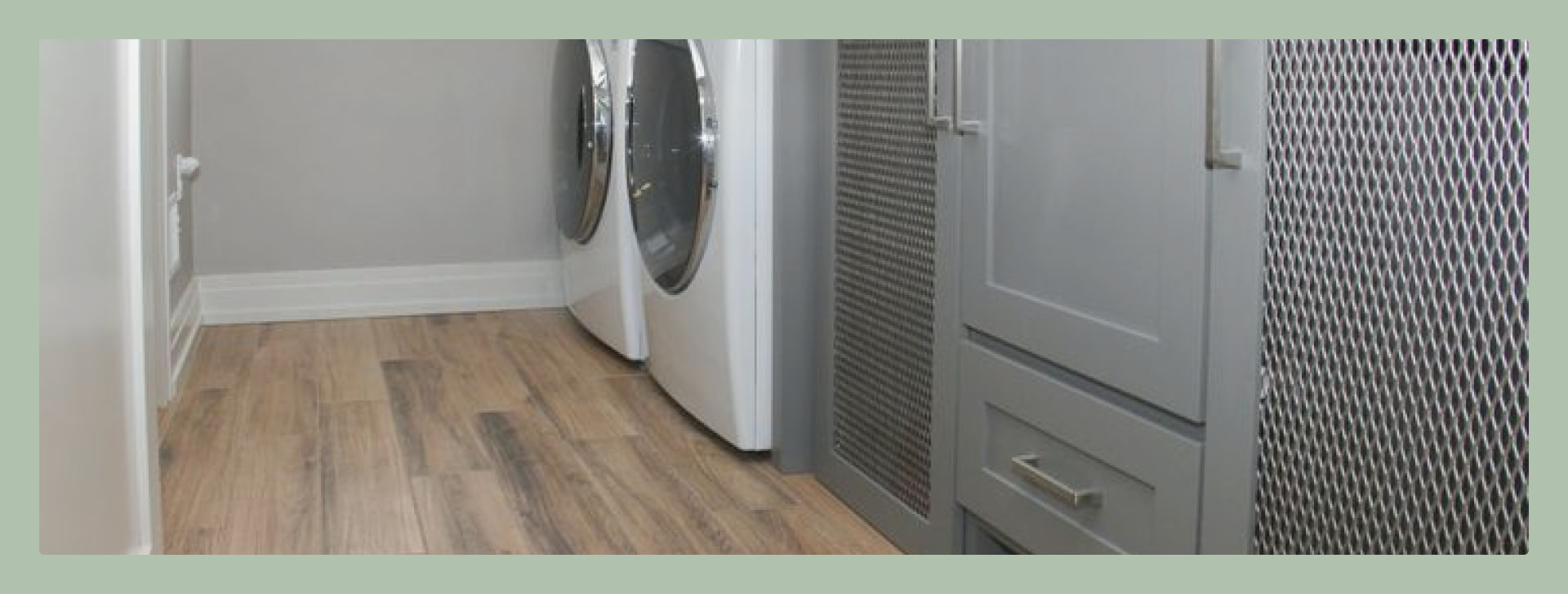 Hardwood Floors in Laundry