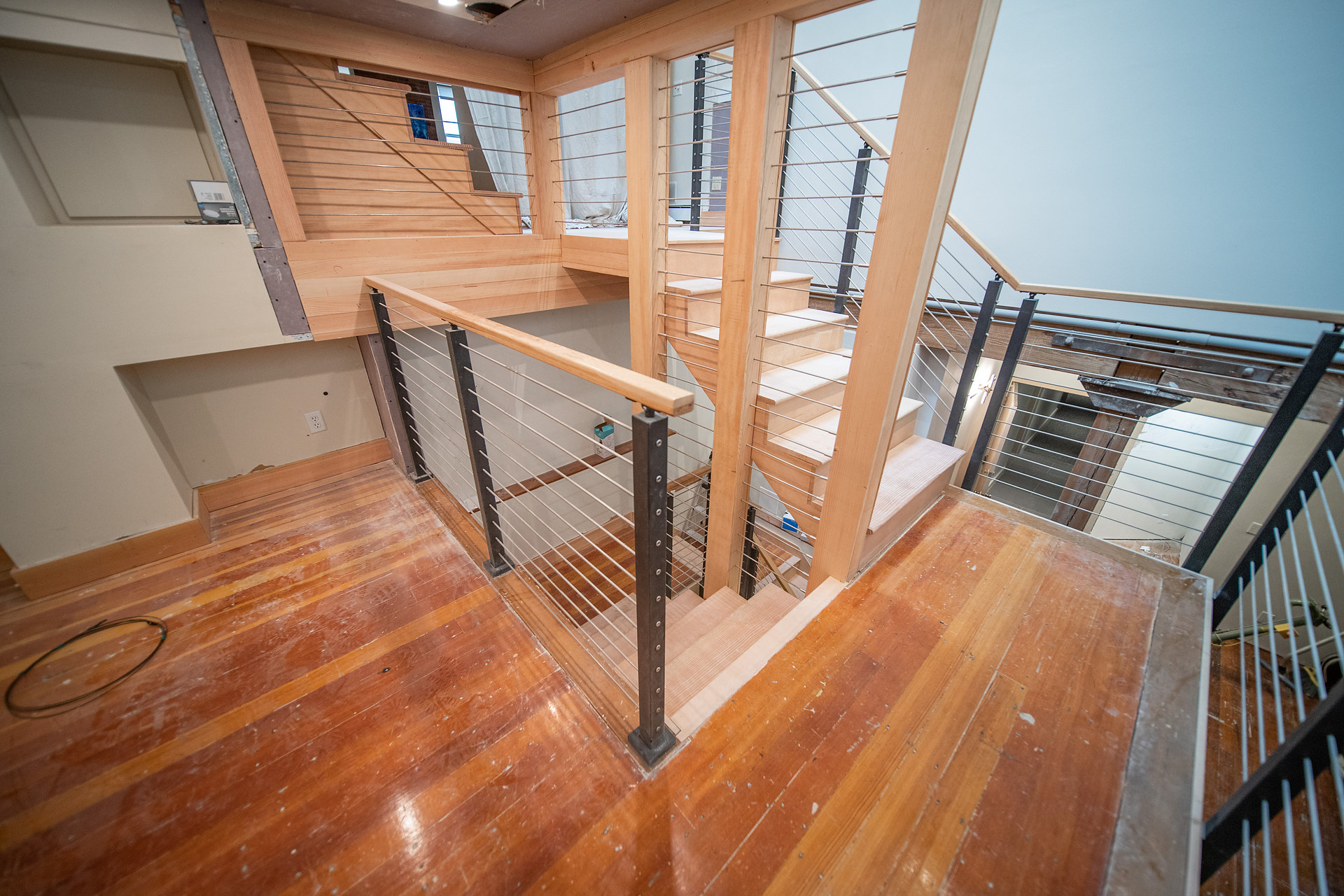 Refinishing in Leather District, Boston, before